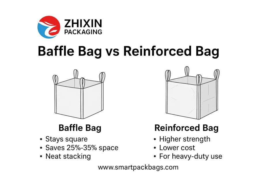 FIBC Baffle Bags and Reinforced (Lift Belt) FIBC Bags