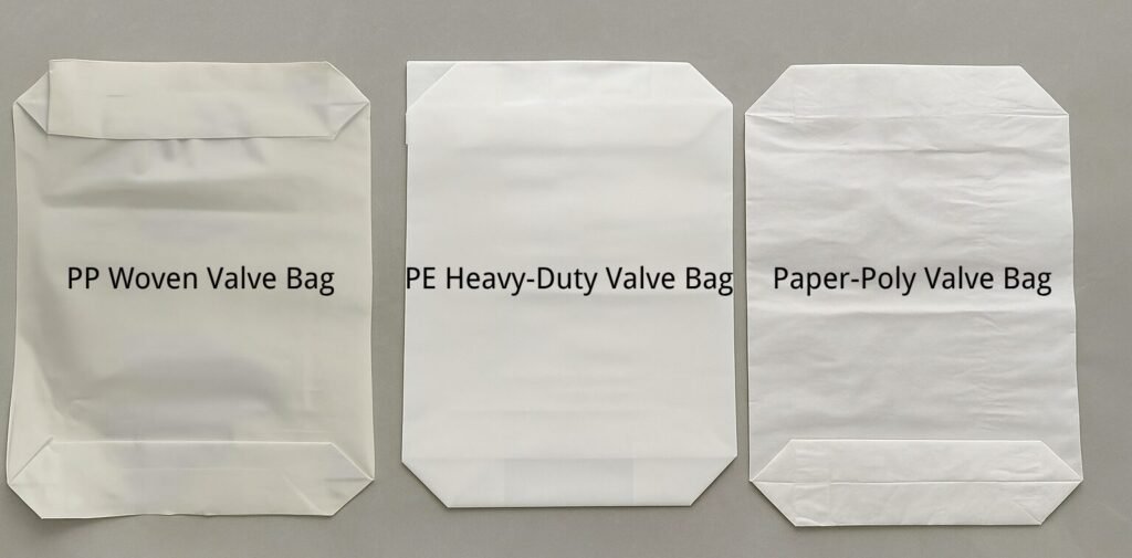 PE Heavy-Duty Valve Bags vs. Woven Valve Bags vs. Paper-Poly Valve Bags