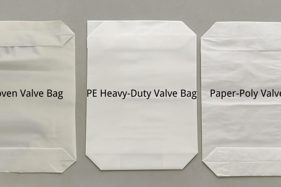 PE Heavy-Duty Valve Bags vs. Woven Valve Bags vs. Paper-Poly Valve Bags