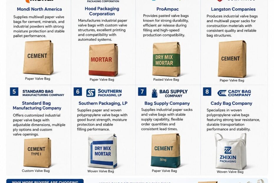 Top 8 Industrial Valve Bag Manufacturers in the USA