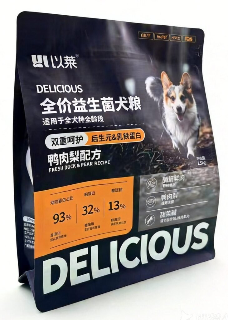 PET food pouch with PETVMPETPE structure